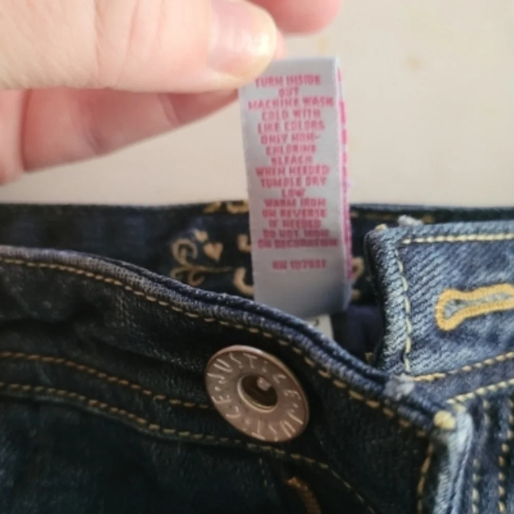 Justice Blue Denim Raw Edge Distressed Mini Skirt Size 12 Regular Girls